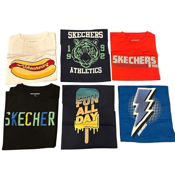 NWOT Skechers Boys Medium Short Sleeved Tees - Picture 1 of 8